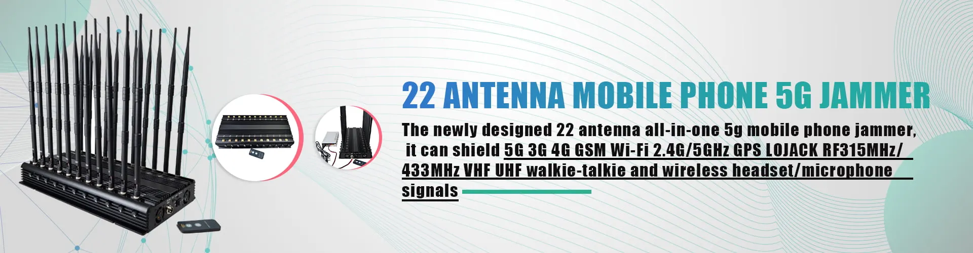 22 Antennas anti drone jammer