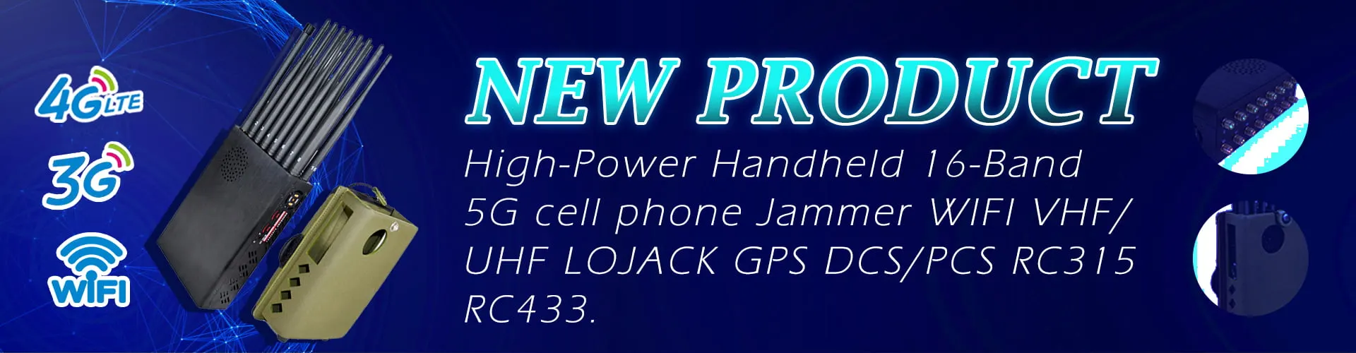 Handheld 16-Band 5G Mobile Phone Jammer