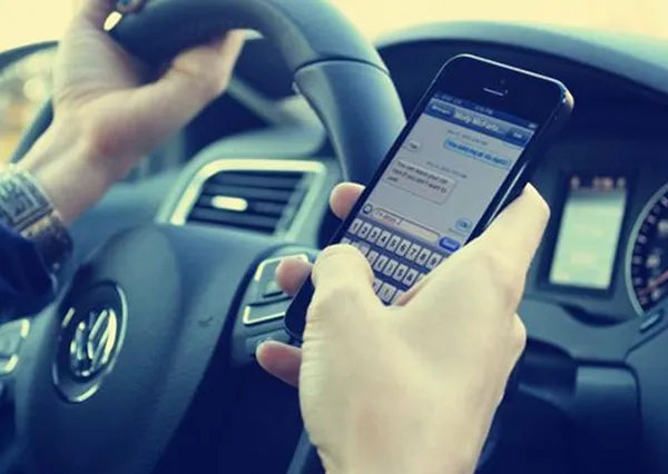 Officer Blocking Traffic On Cell Phone