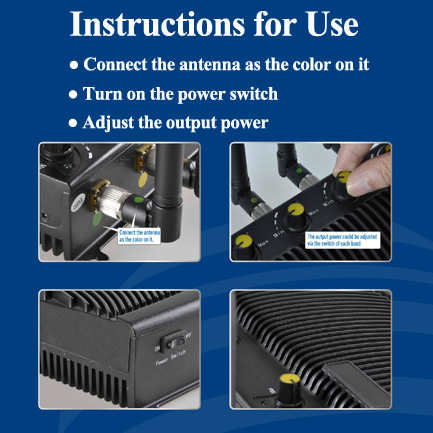 Mobile phone jammer VICTORIA WILLIAMSTOWN | 5 Bands Power Adjustable Desktop Jammer Device Block DCS PHS WiFi