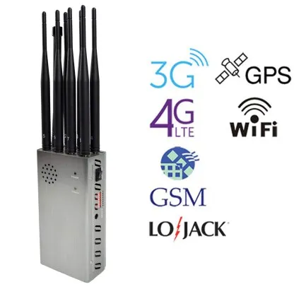Portable 3G 4G GPS WiFi Lojack Cell Phone Jammer
