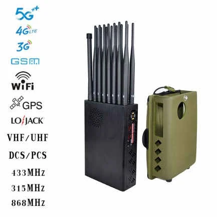 38W 16 Bands Adjustable Desktop GPS WIFI Blocker Cell Phone Jammer