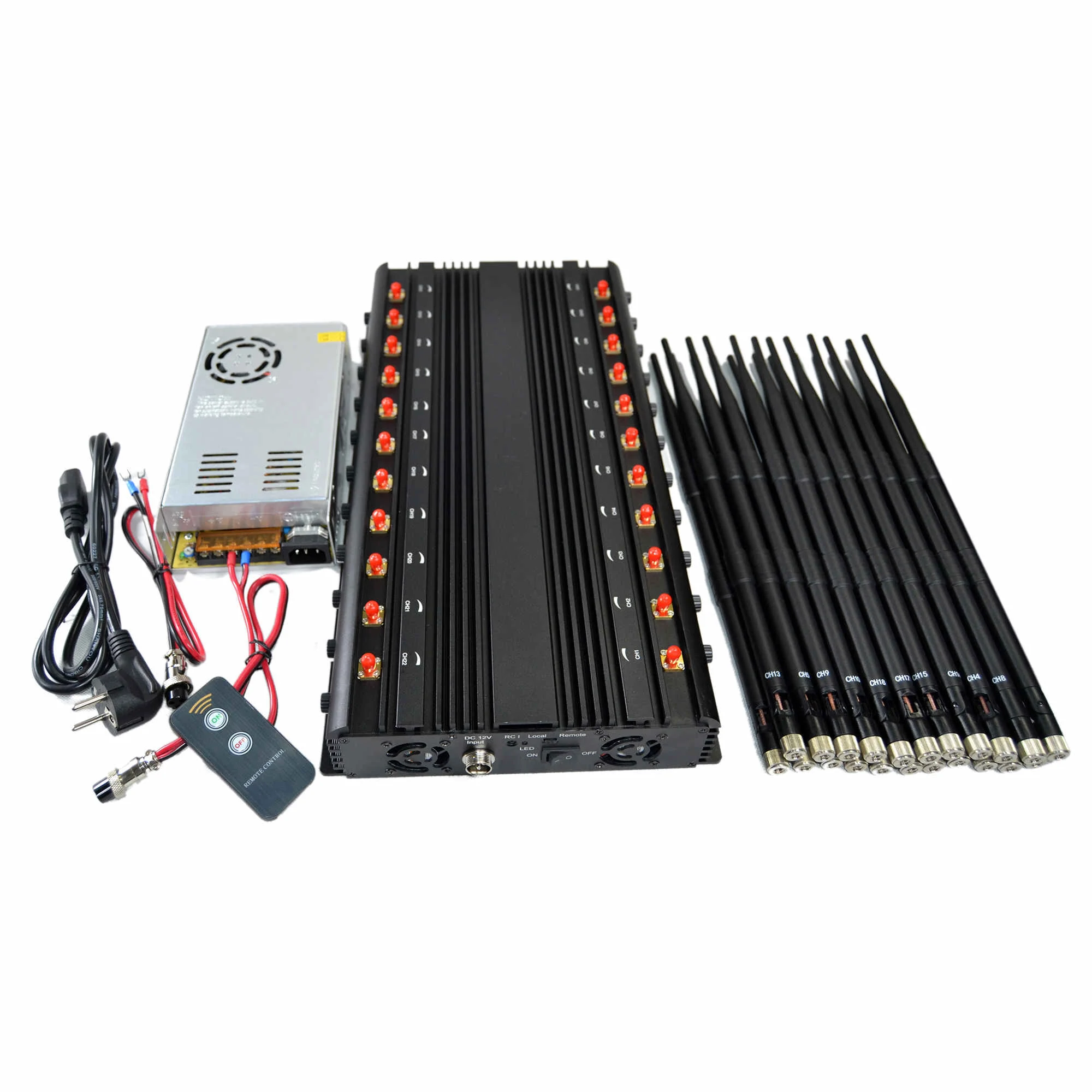 Latest 22 Antennas 5g Jammer Full Bands Mobile Phone Signal Wi-Fi GPS  LOJACK Blocker